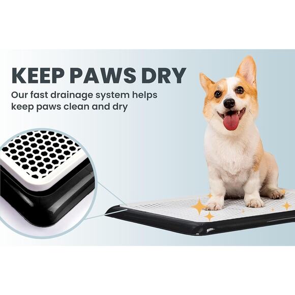 Dog Potty Tray/Puppy Pee Pad Holder 25”X20” Indoor Wee Training for Sm & Med - Picture 3 of 5